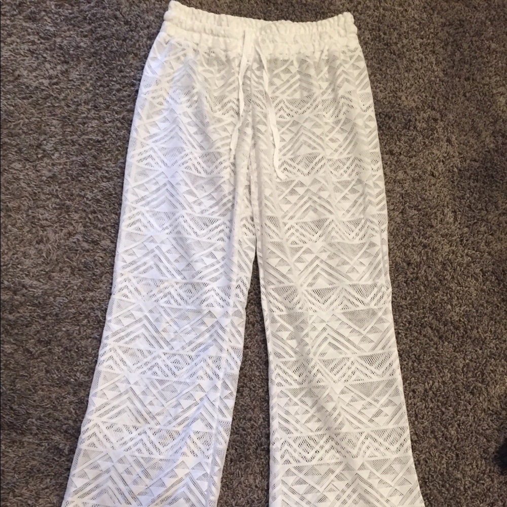 White Crocheted Pants